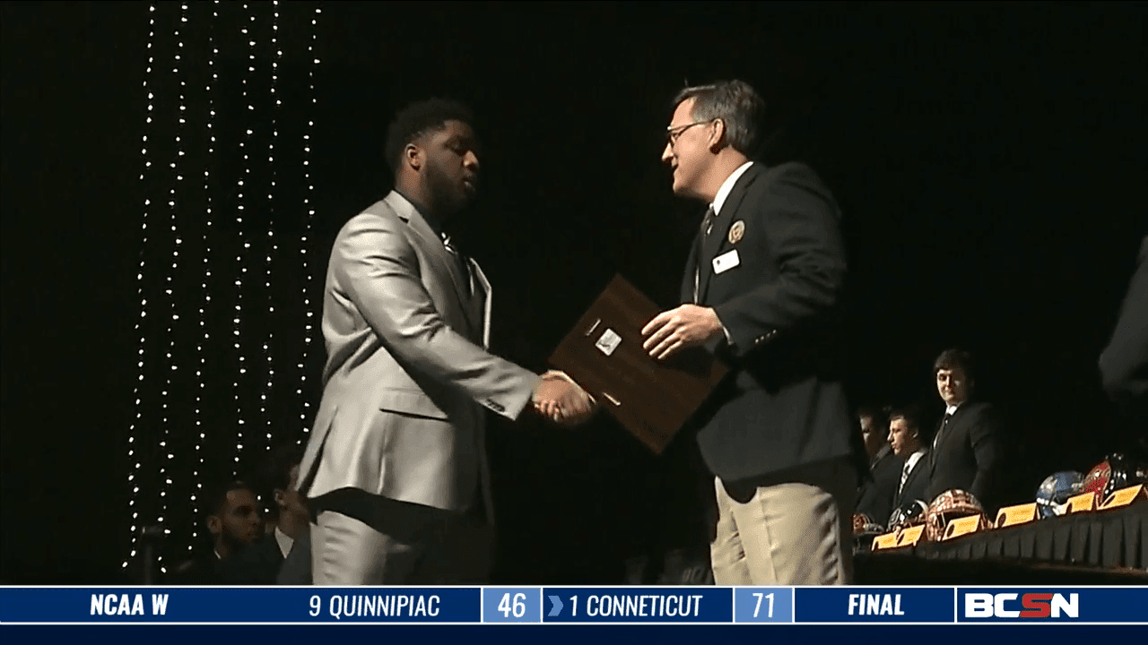 Senior Football Players Honored at National Football Foundation Banquet