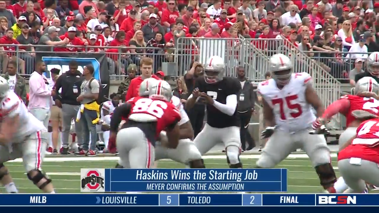 Haskins Sits Atop The Depth Chart at OSU