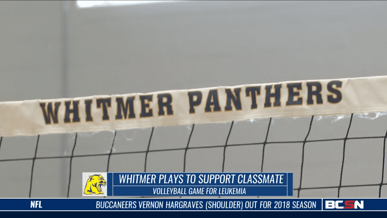 Whitmer Playing Volleyball Game for Leukemia