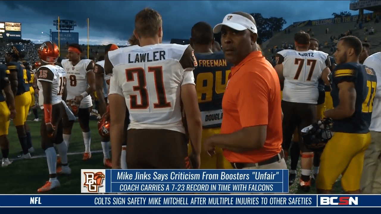 Jinks Says Criticism From Boosters is Unfair