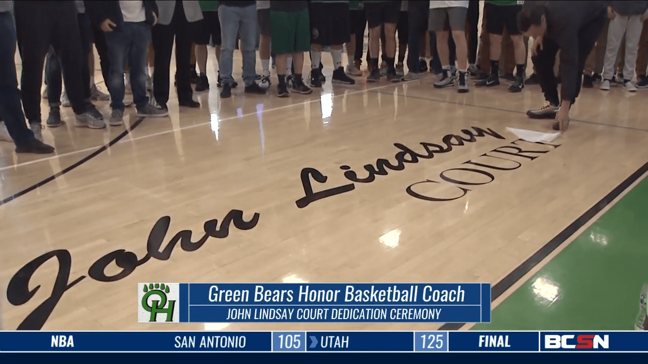 Ottawa Hills Dedicated Gym Floor to John Lindsay