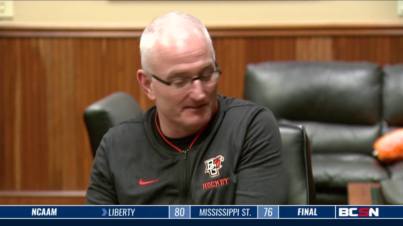 Falcons Have Their Sights Set on WCHA Championship Trophy