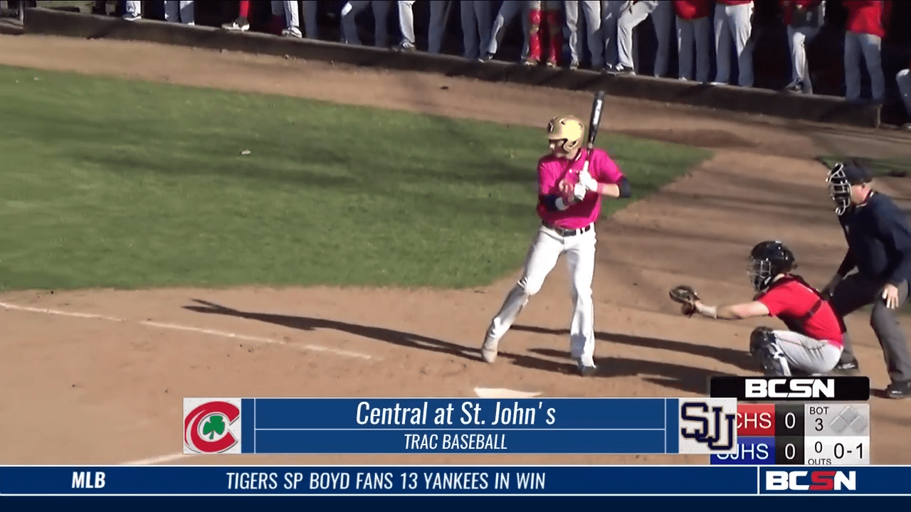 Big 4th Inning Leads Central Catholic to Baseball win at St. John’s