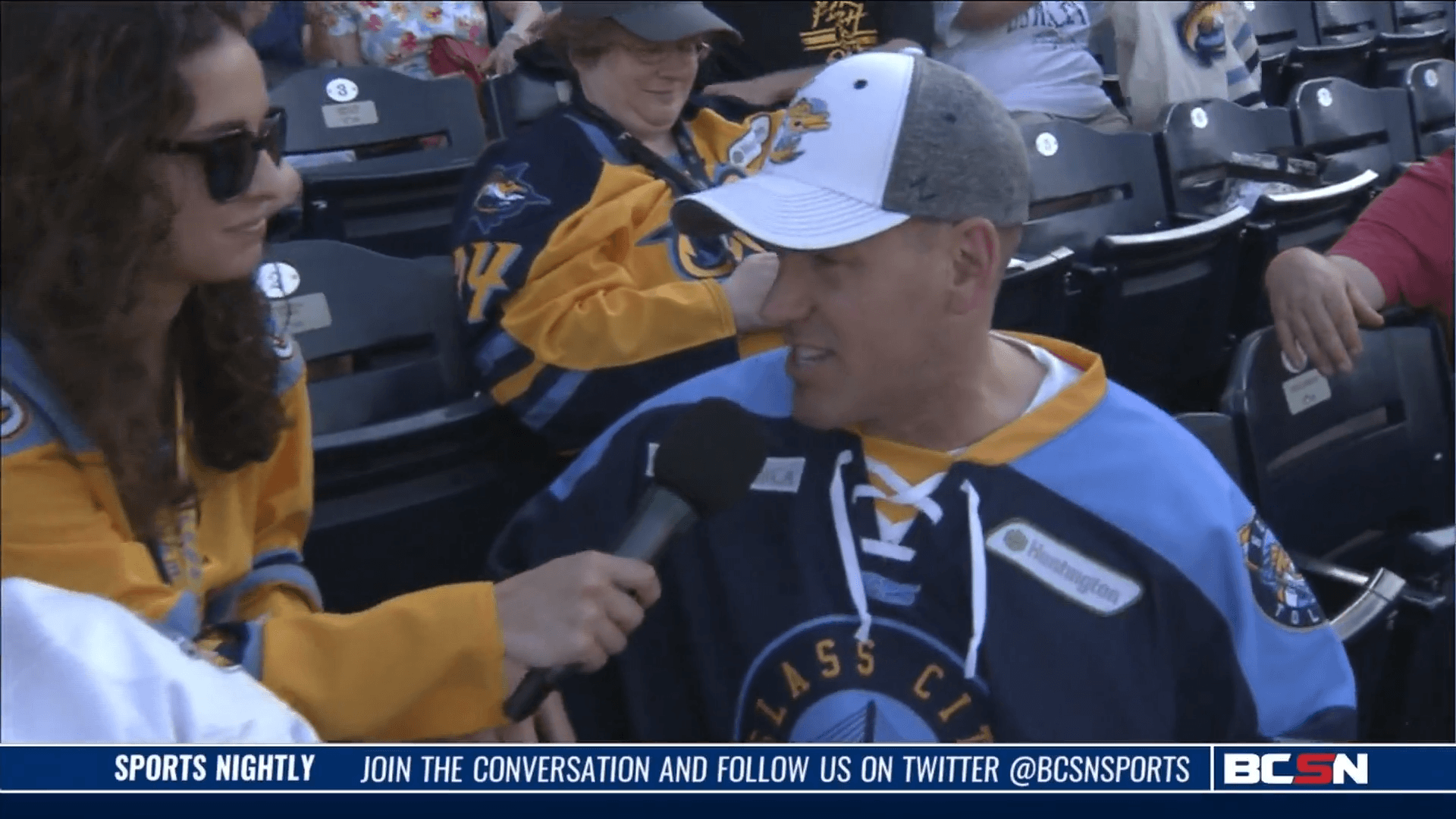 Fans Watch the Walleye on Big Screen
