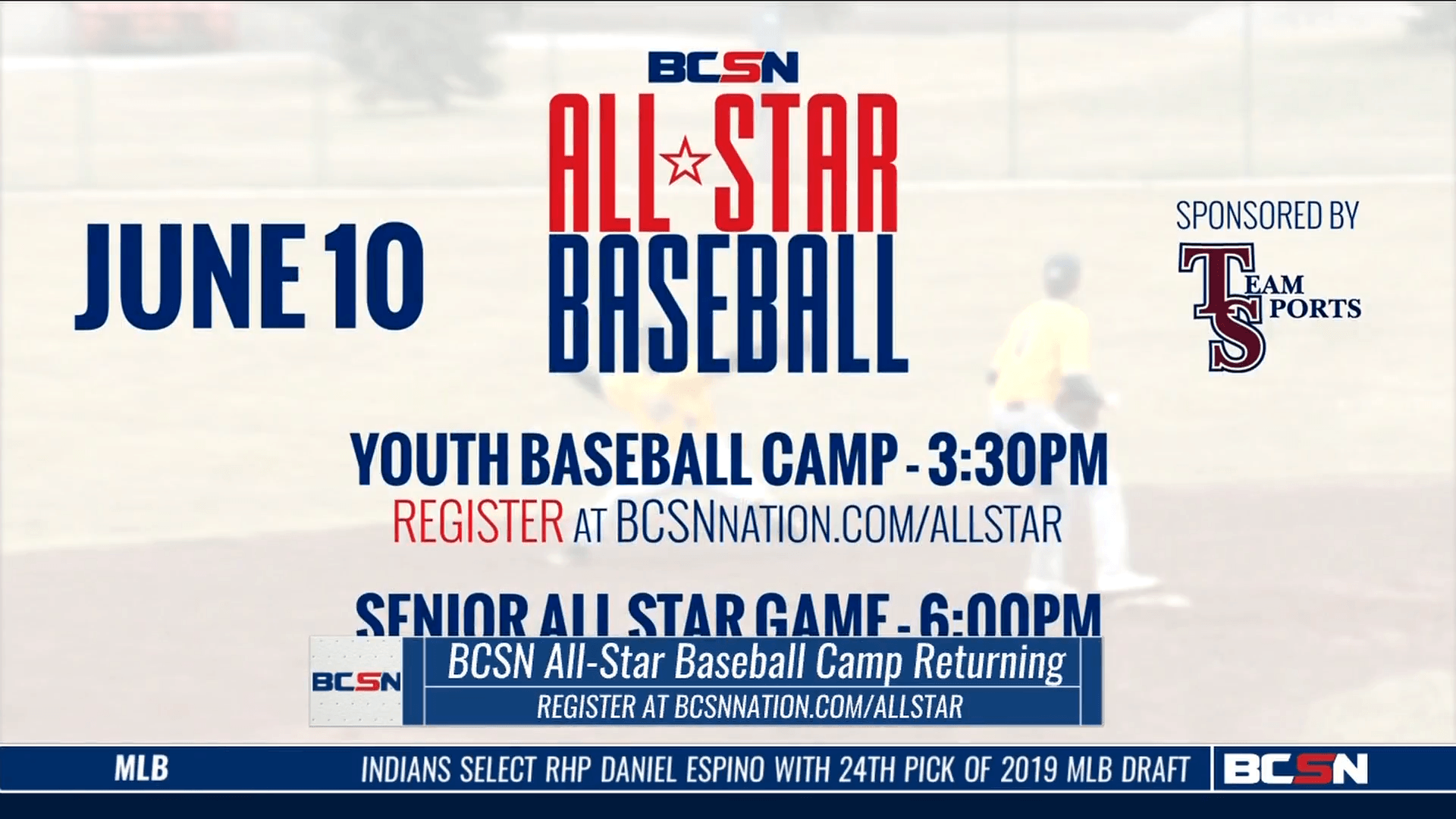 Mark Your Calendars for the BCSN All Star Baseball Game