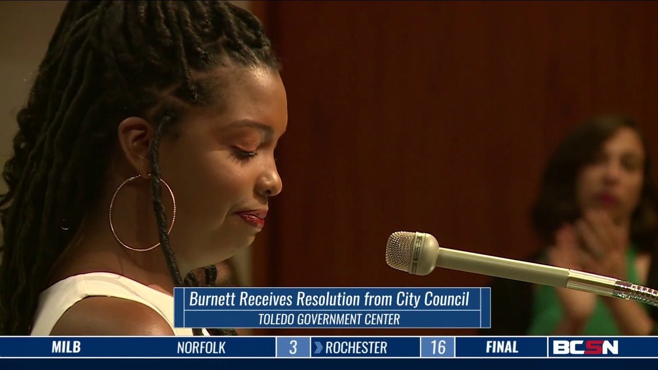 Brigette Burnett Receives Resolution from City Council