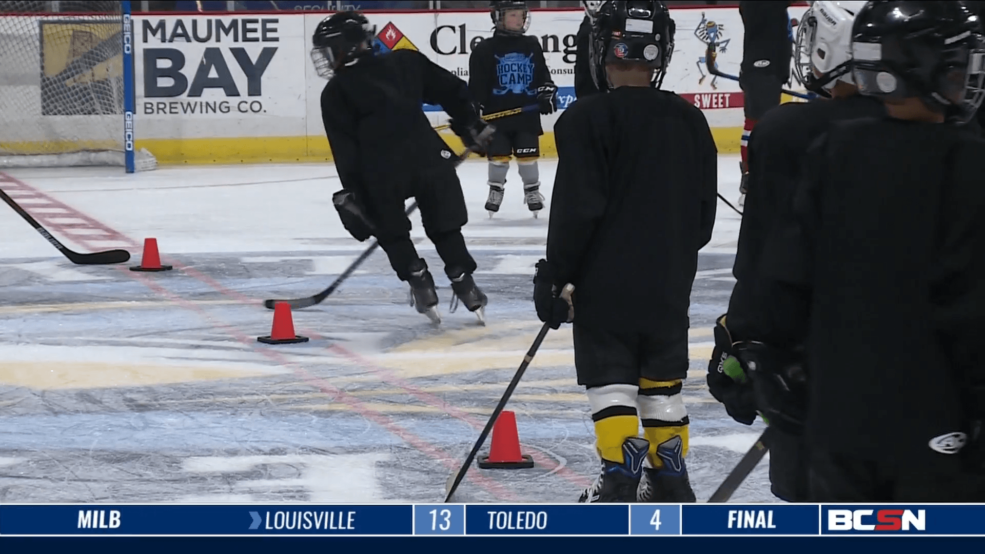 Kids Lace Up Skates for Walleye Youth Camp