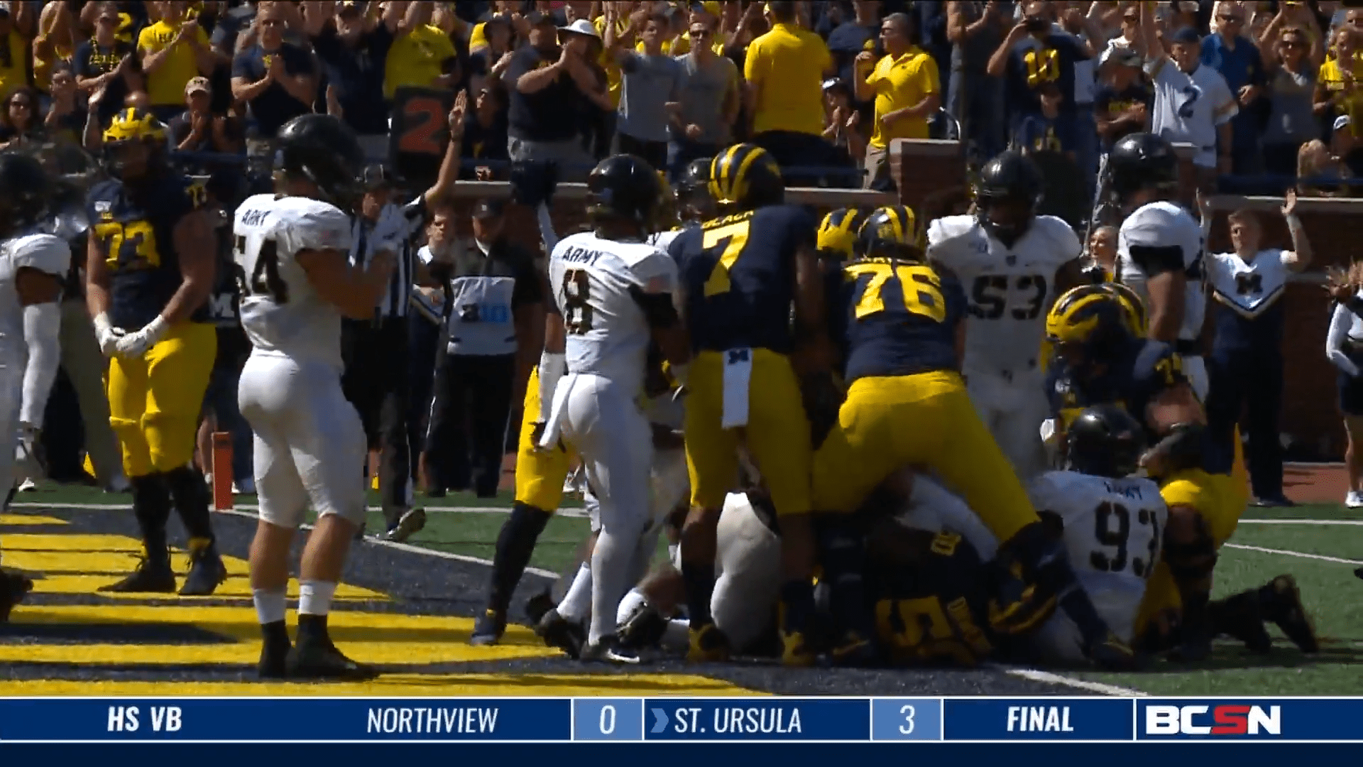 Michigan Holds on for 2OT Win over Army