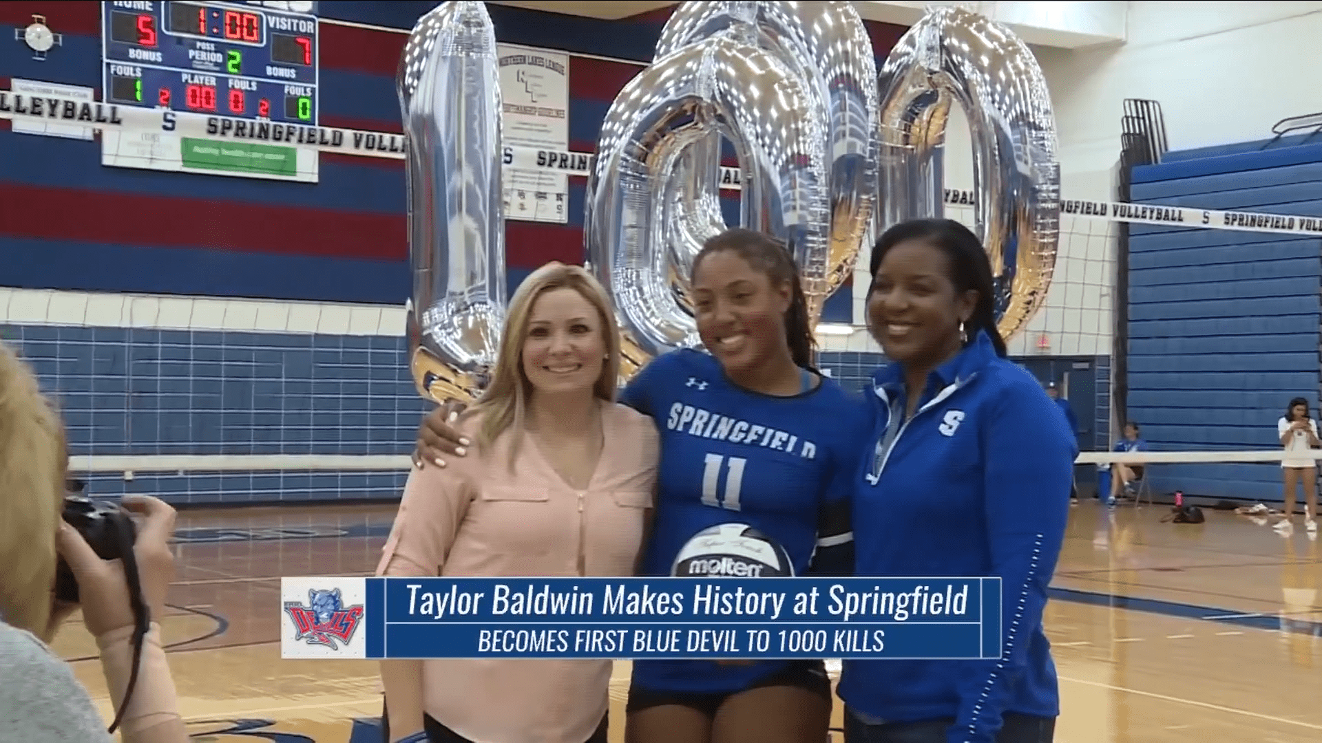 Springfield’s Taylor Baldwin Becomes 1st Blue Devil with 1,000 Career Kills