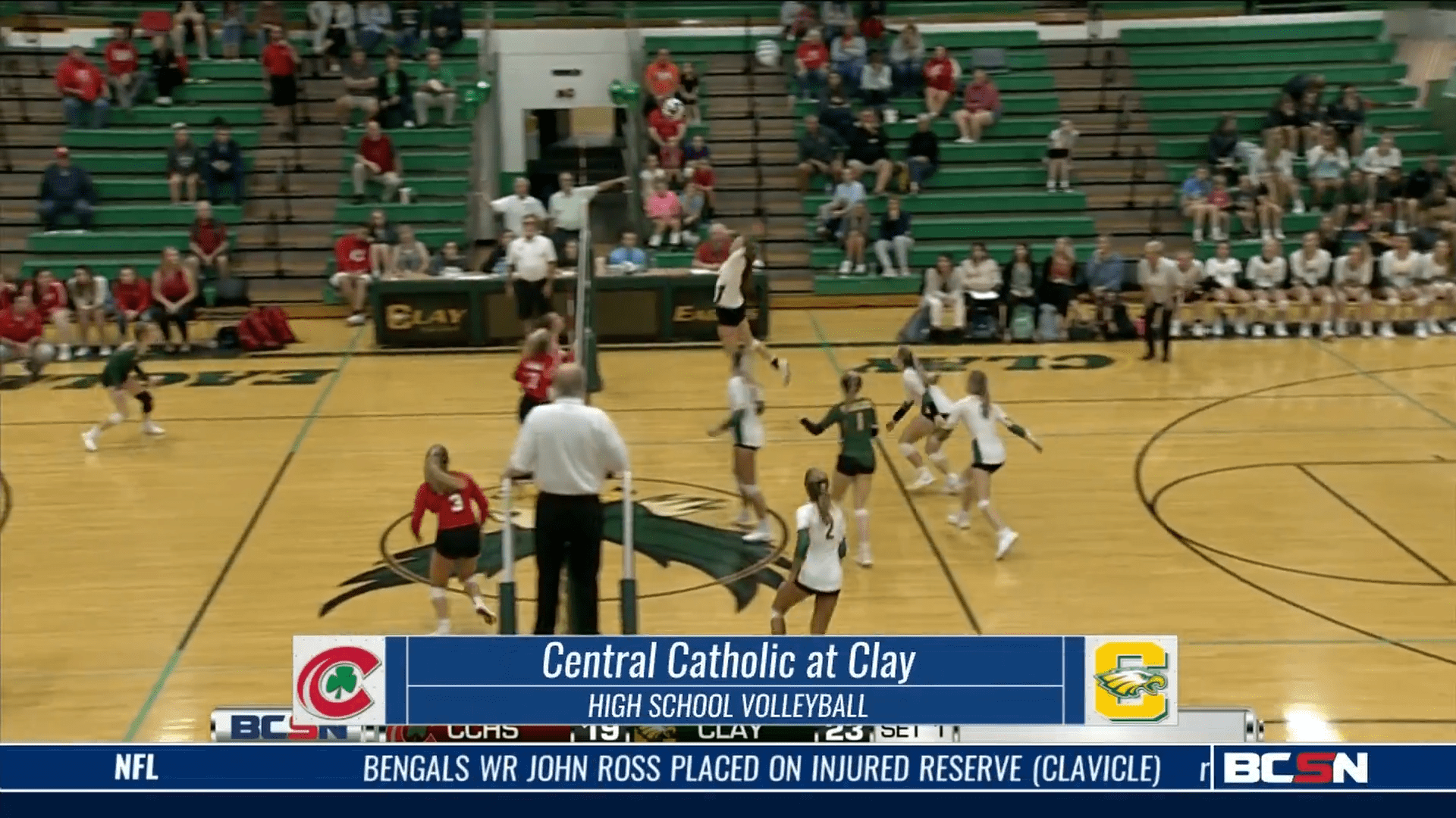 Clay Gets Win Over Central Catholic on Senior Night