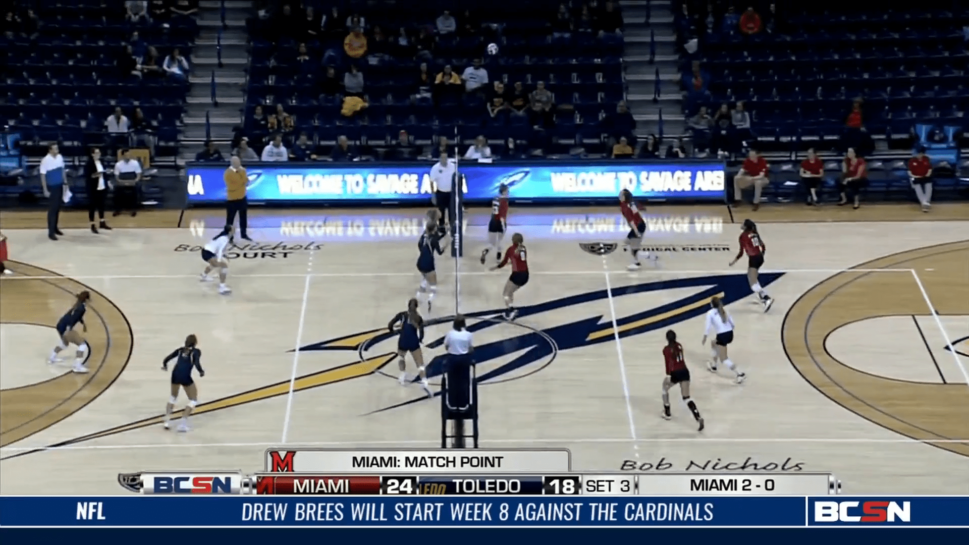 Toledo Volleyball Falls to Miami at Home