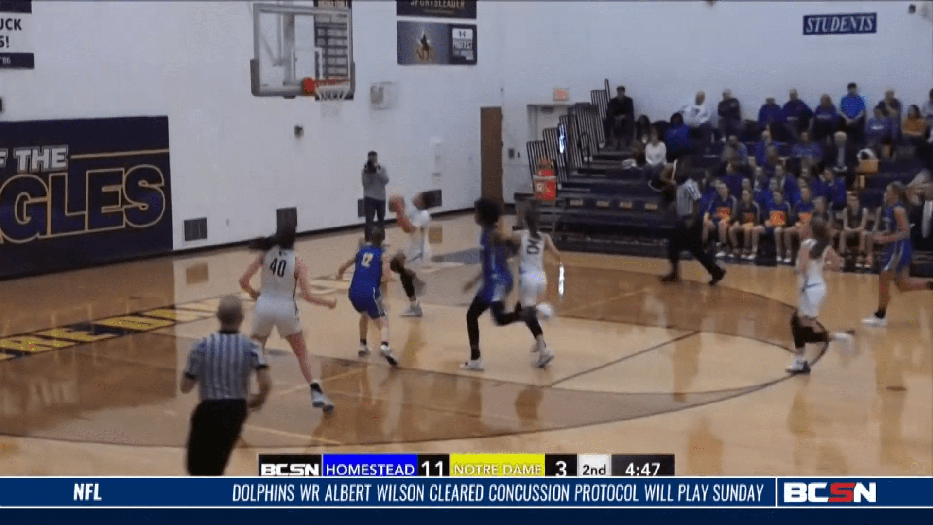 2nd Half Rally Leads Notre Dame to Win vs Homestead