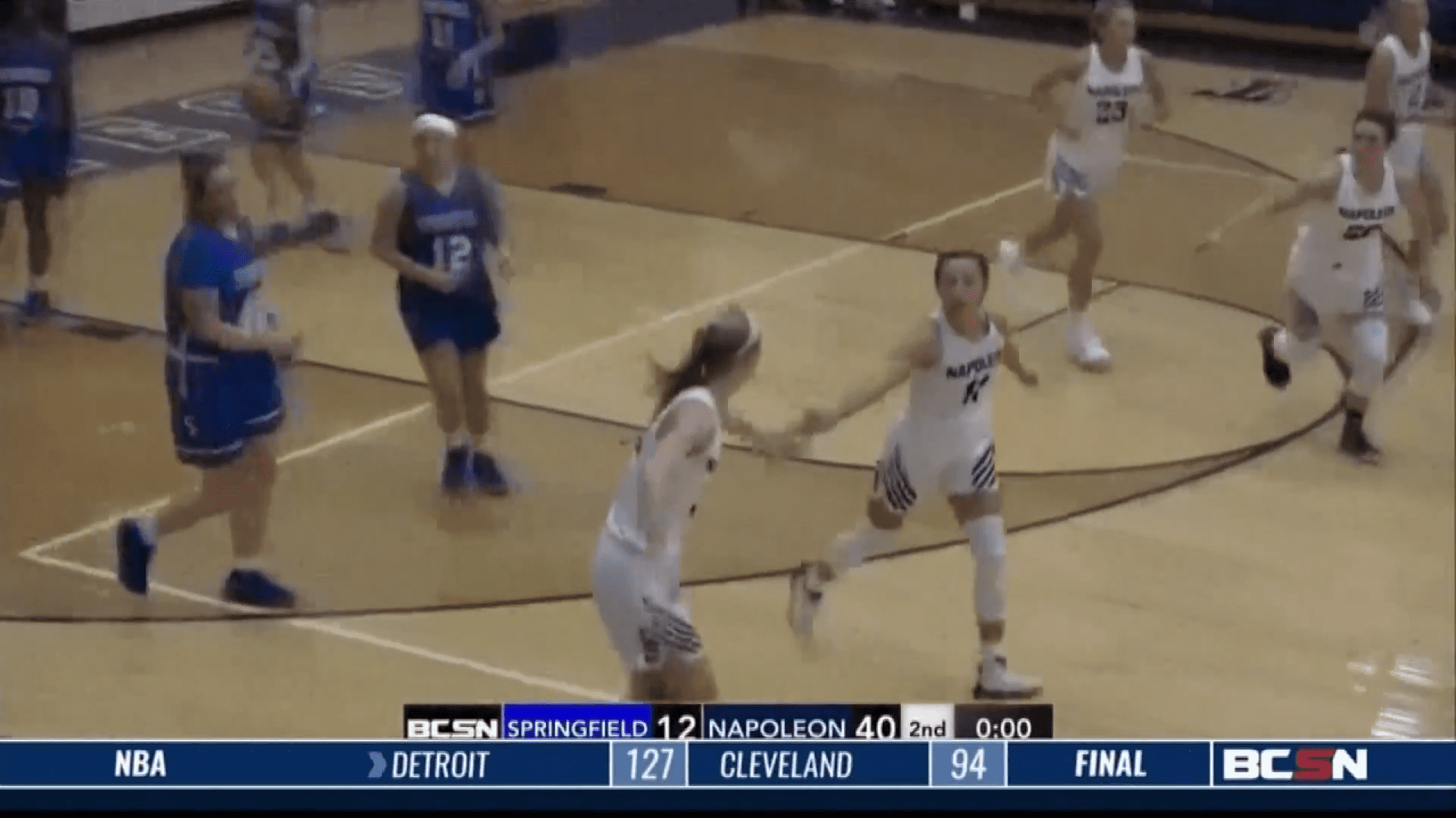 Napoleon Girls Basketball Runs Away from Springfield