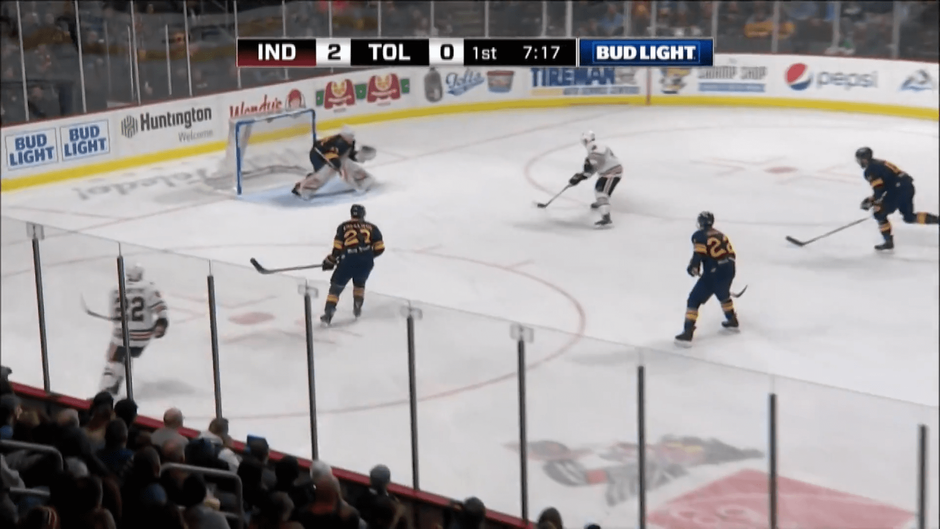 Walleye Fall to Indy Saturday Night