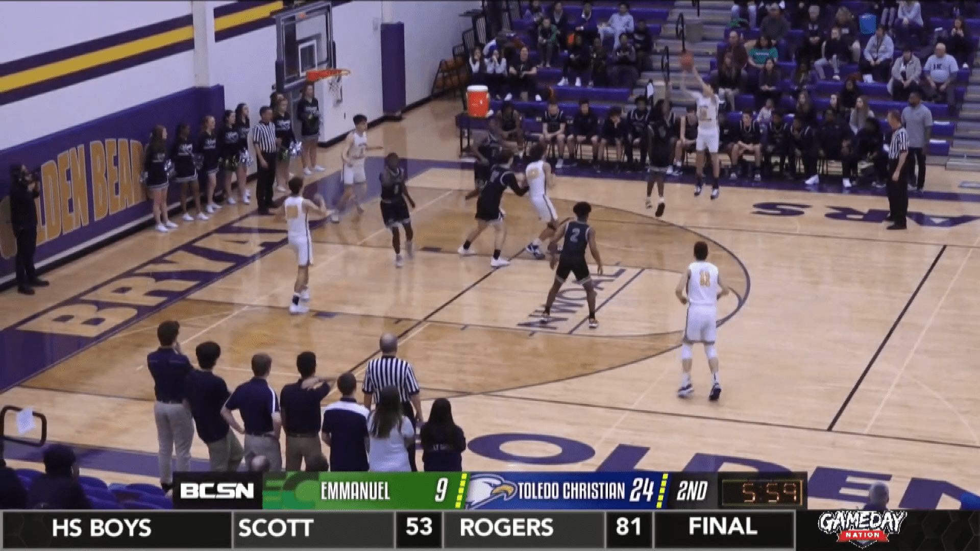 Toledo Christian Advances in D-4 Bracket