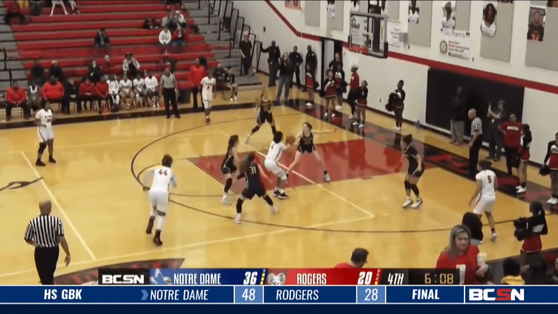 Notre Dame Pulls Away in 2nd Half for 48-28 Win Over Rogers