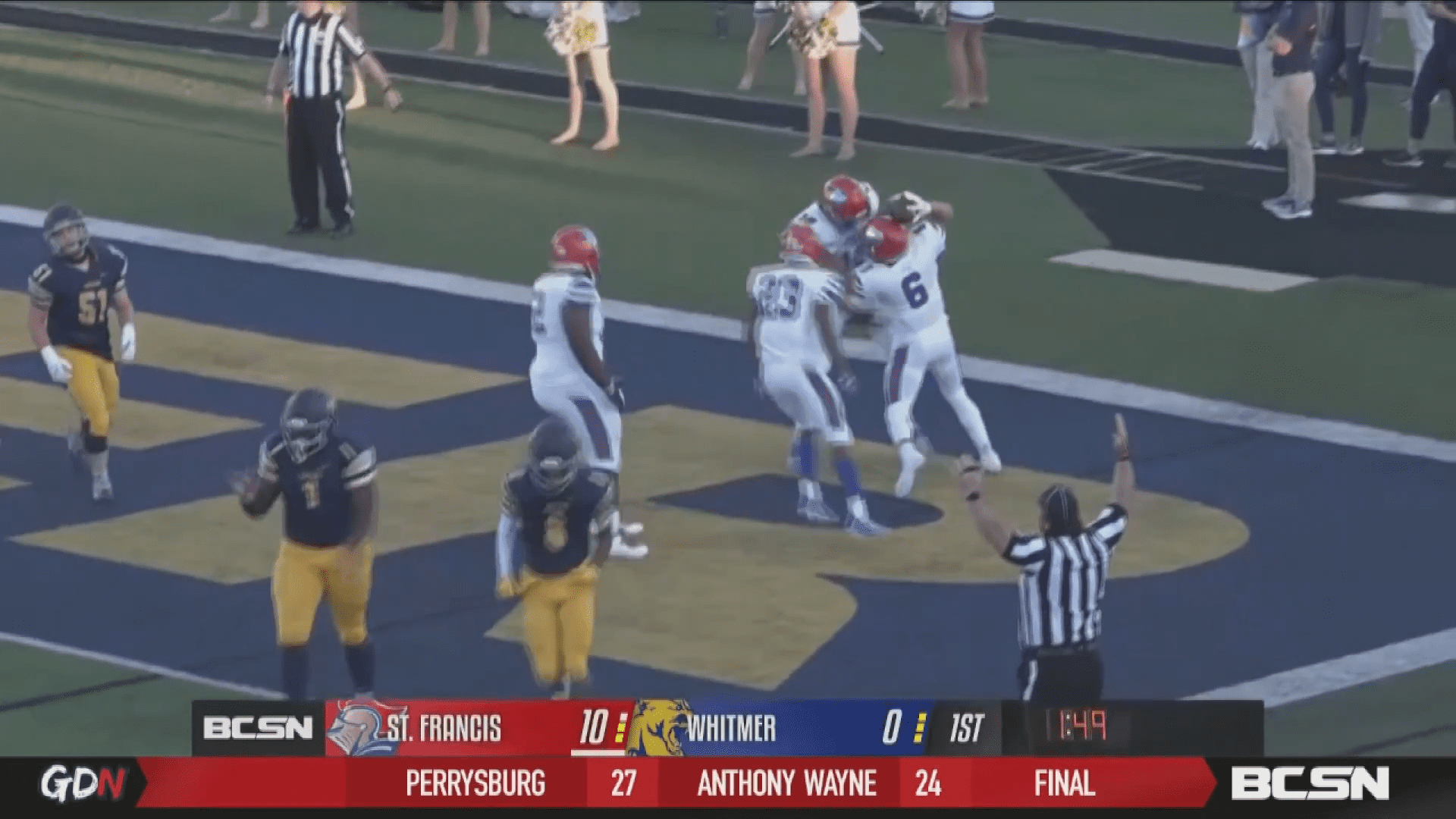 St. Francis bounces back, beats Whitmer for first win of season