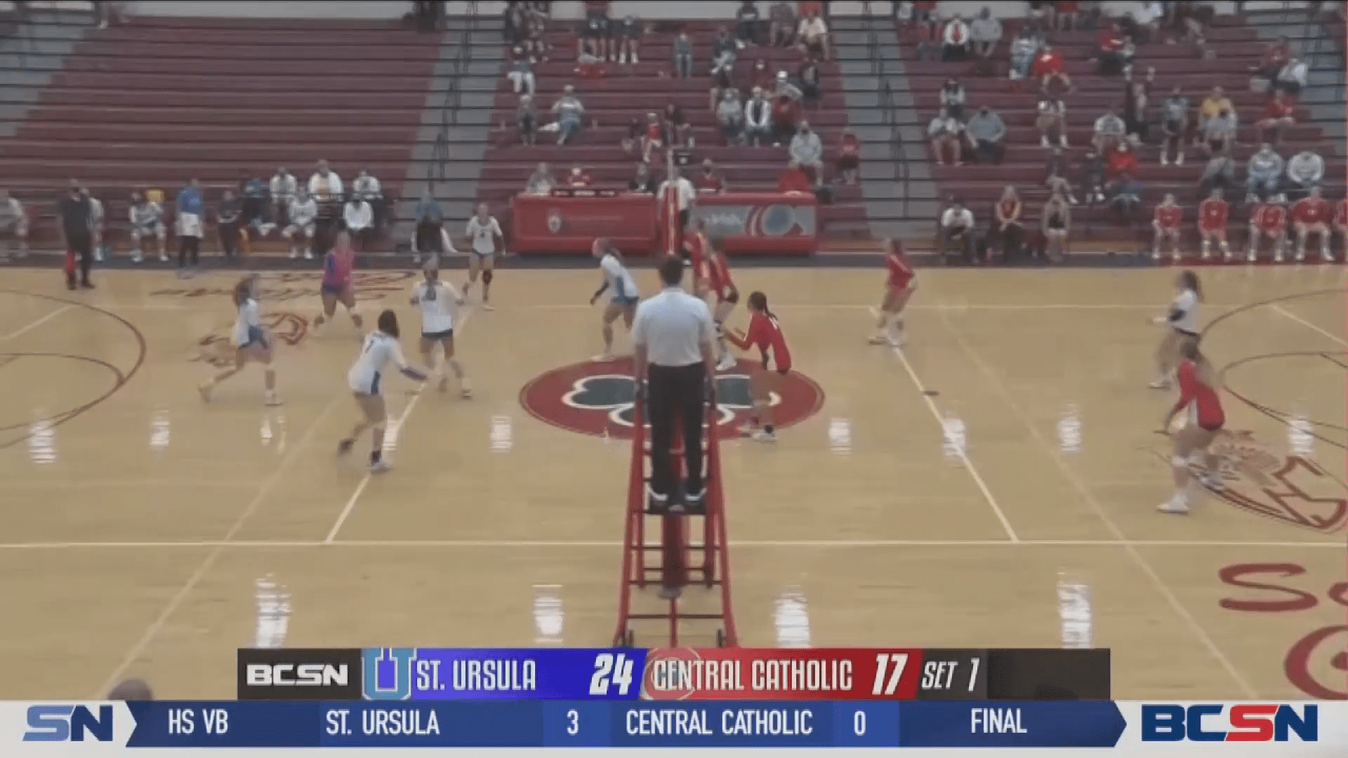 St. Ursula Volleyball Sweeps Central Catholic