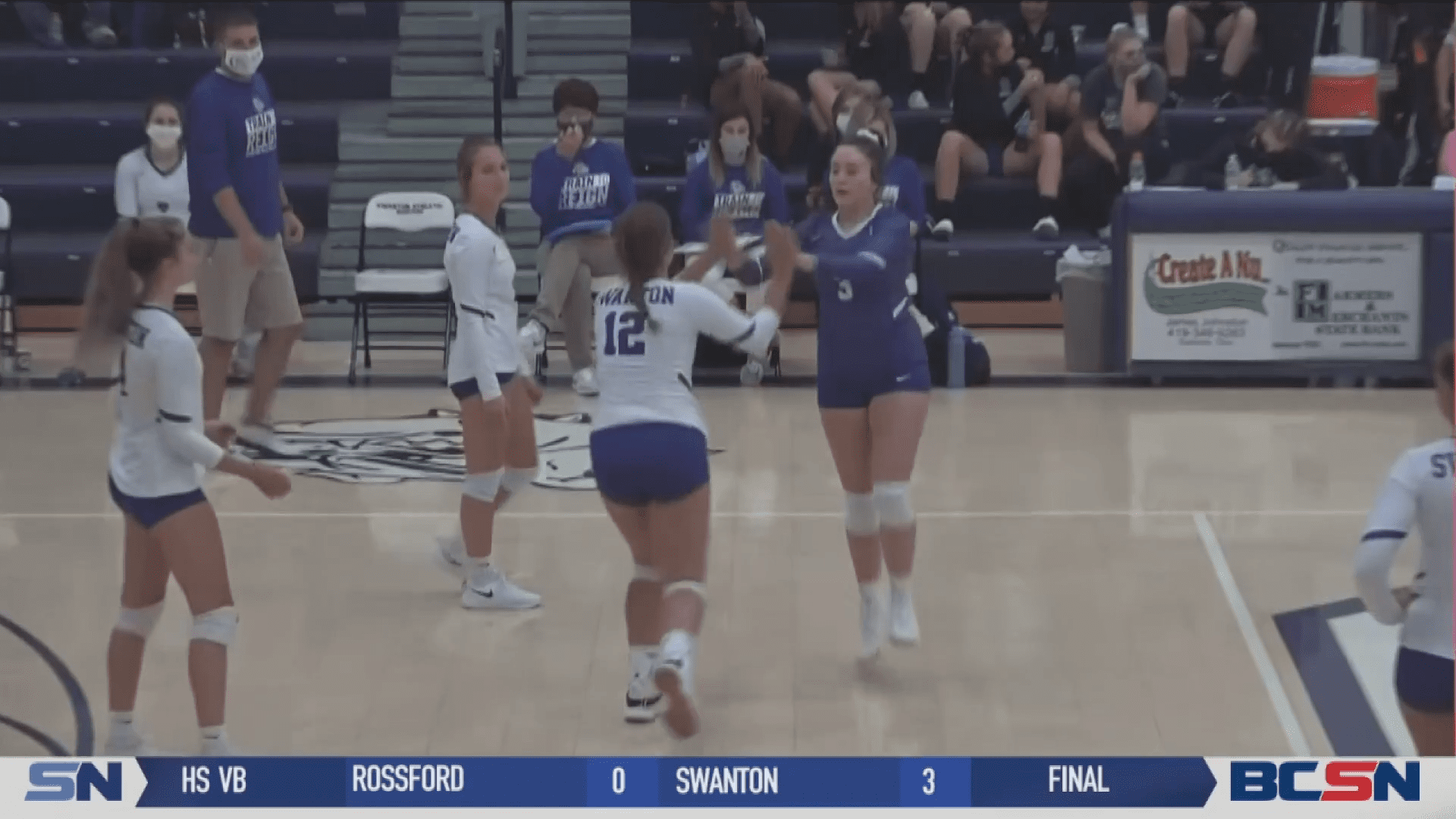 Swanton tops Rossford in straight sets