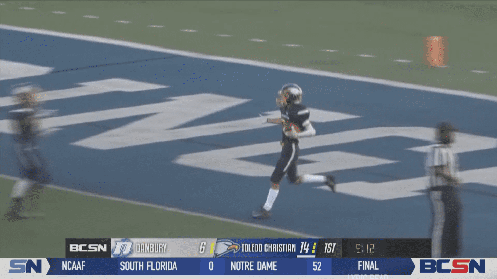 Toledo Christian Falls in a High-Scoring Football Game vs Danbury