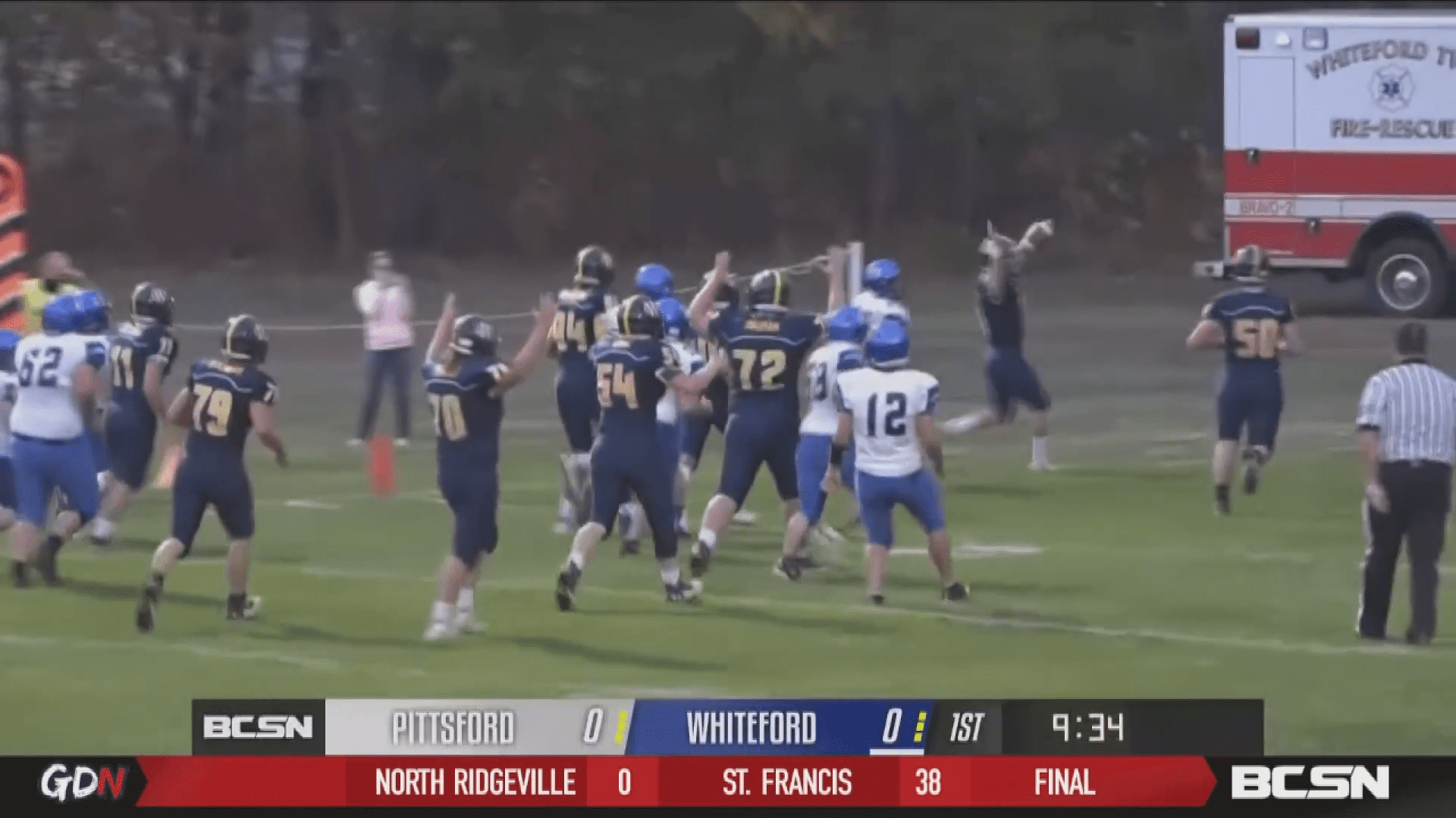 Whiteford Rolls to Win over Pittsford