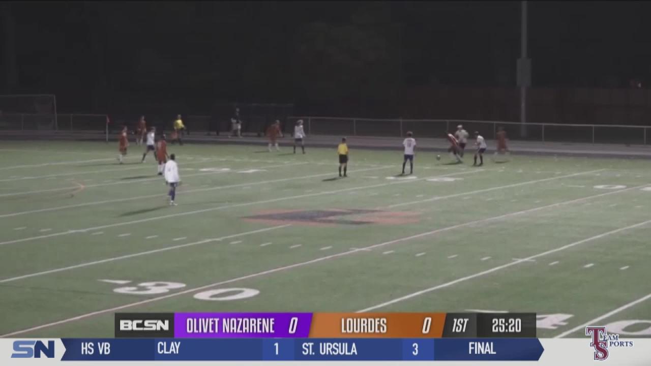 Despite Halftime Lead, Lourdes Men's Soccer Falls to Olivet Nazarene