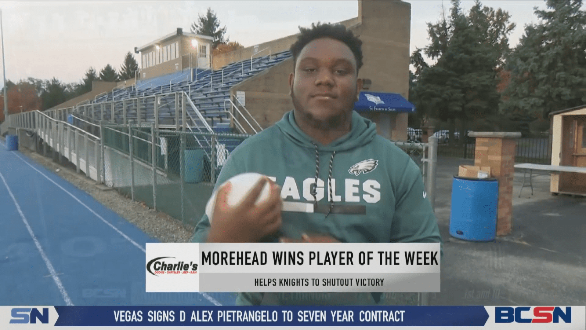 St. Francis Nose Guard Charlie Morehead Wins Player of the Week