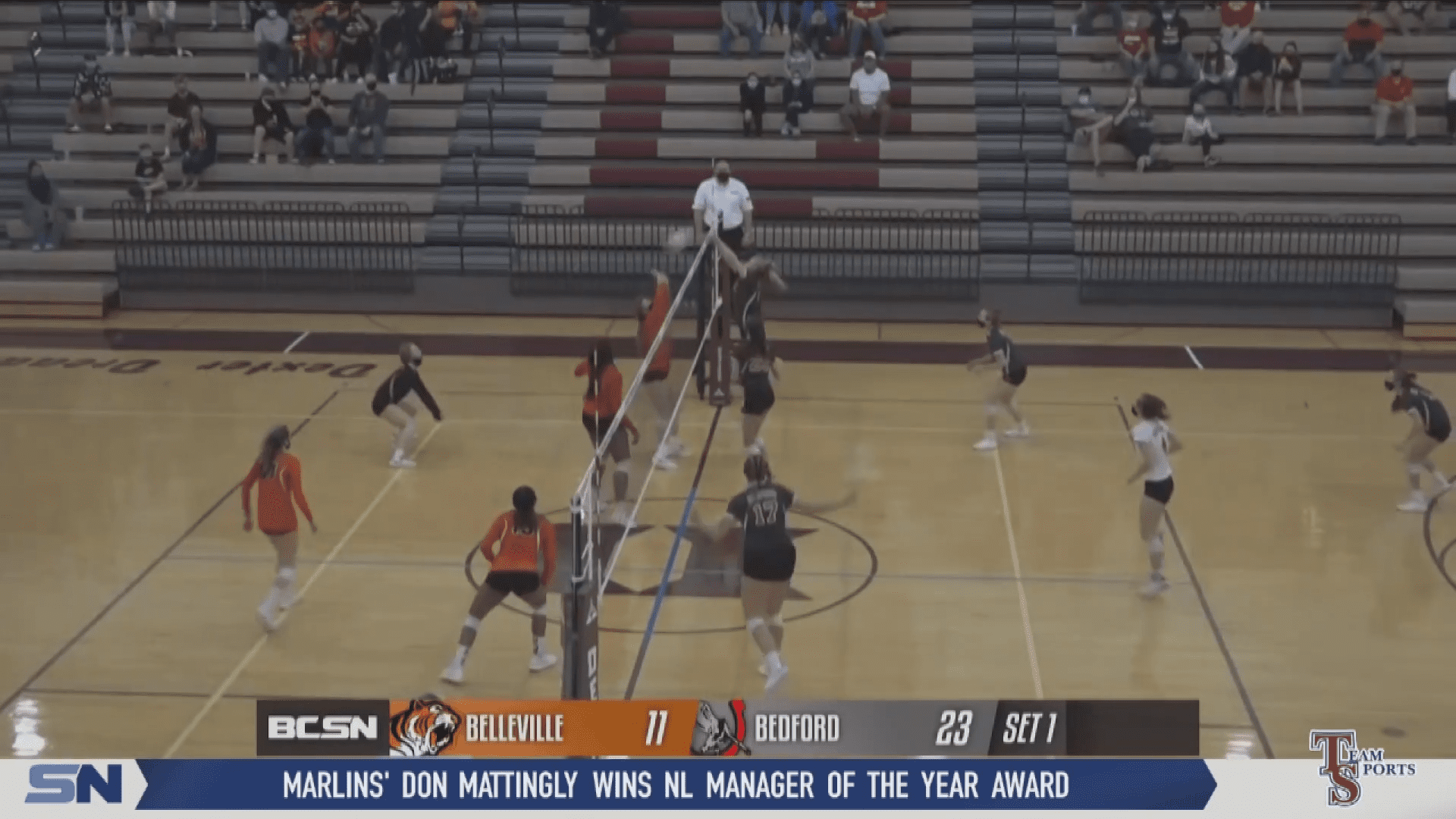 Bedford Volleyball Advances in MHSAA Playoffs Beating Belleville
