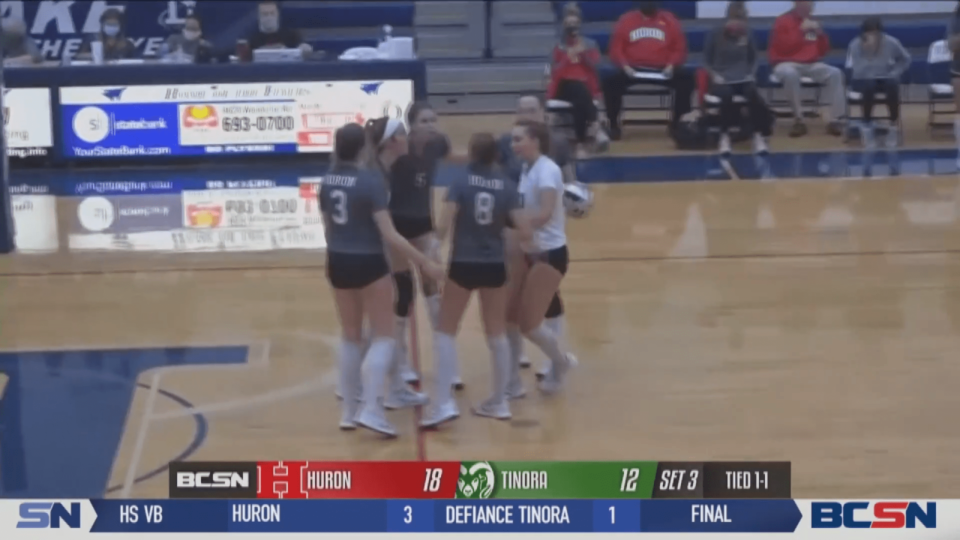 Huron Advances to Regional Final with Volleyball win over Tinora