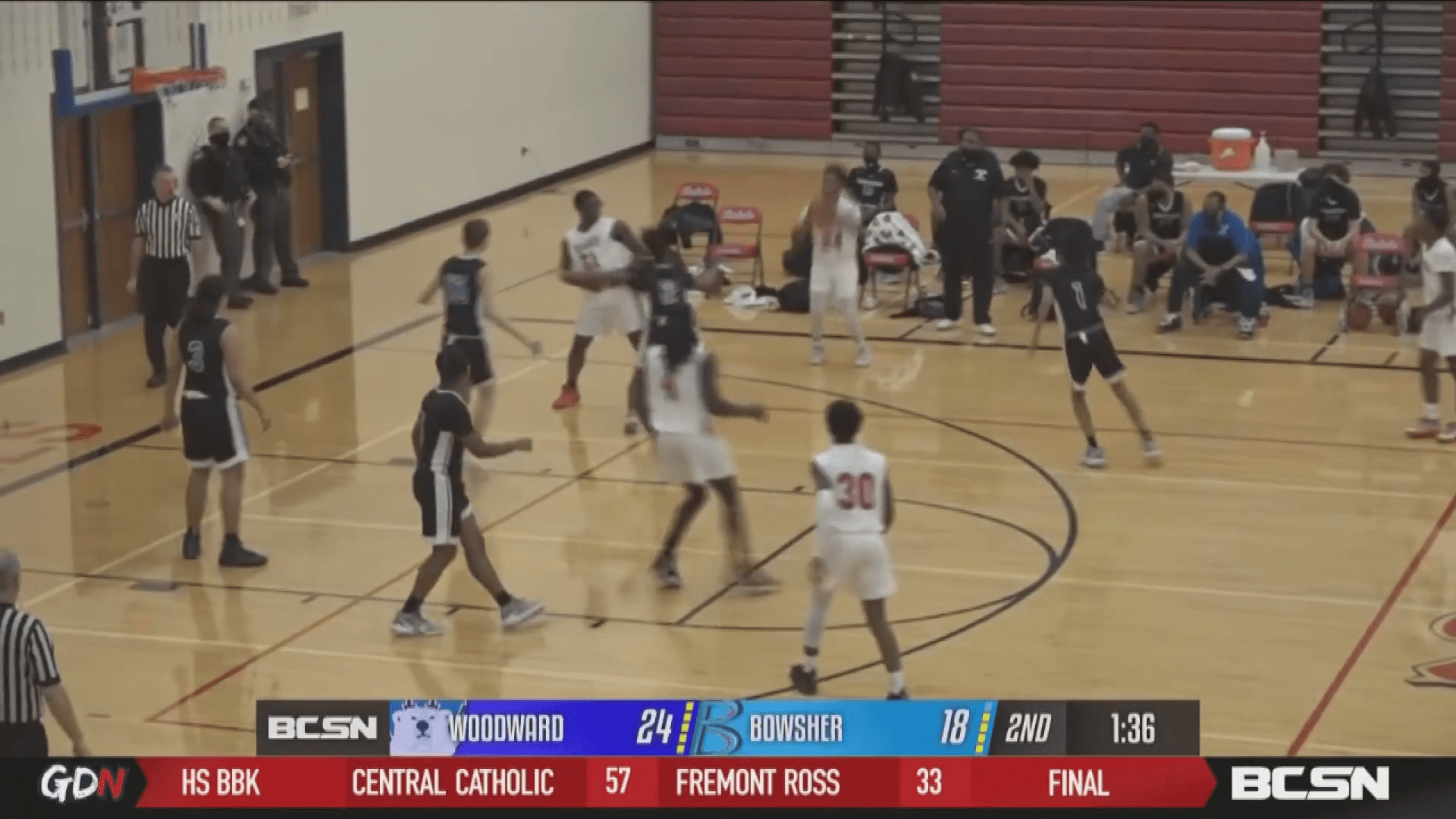 Bowsher Beats Woodward 53-45