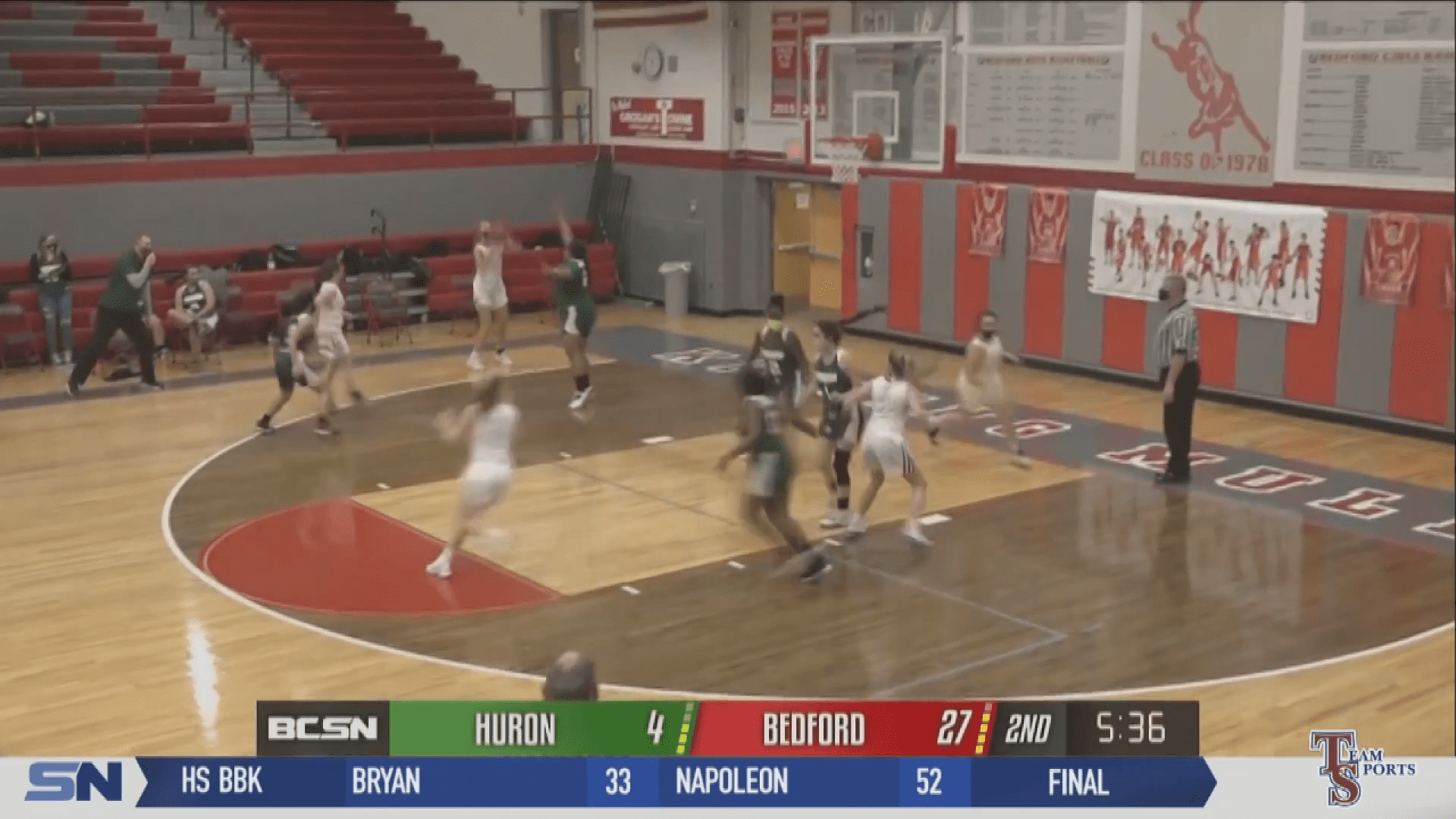 Bedford Dominant on the Hardwood Against Huron