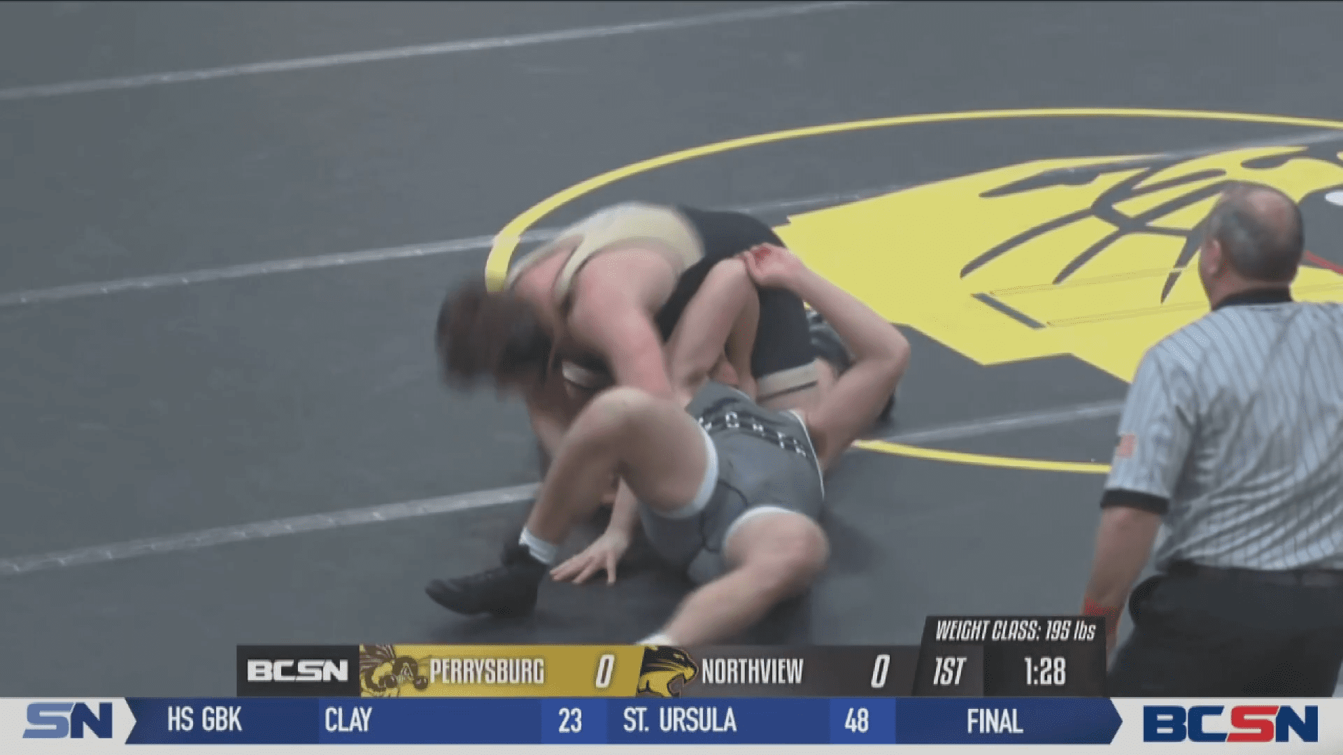 Perrysburg's Musgrove Earns 100th Wrestling Win as Jackets Beat Northview