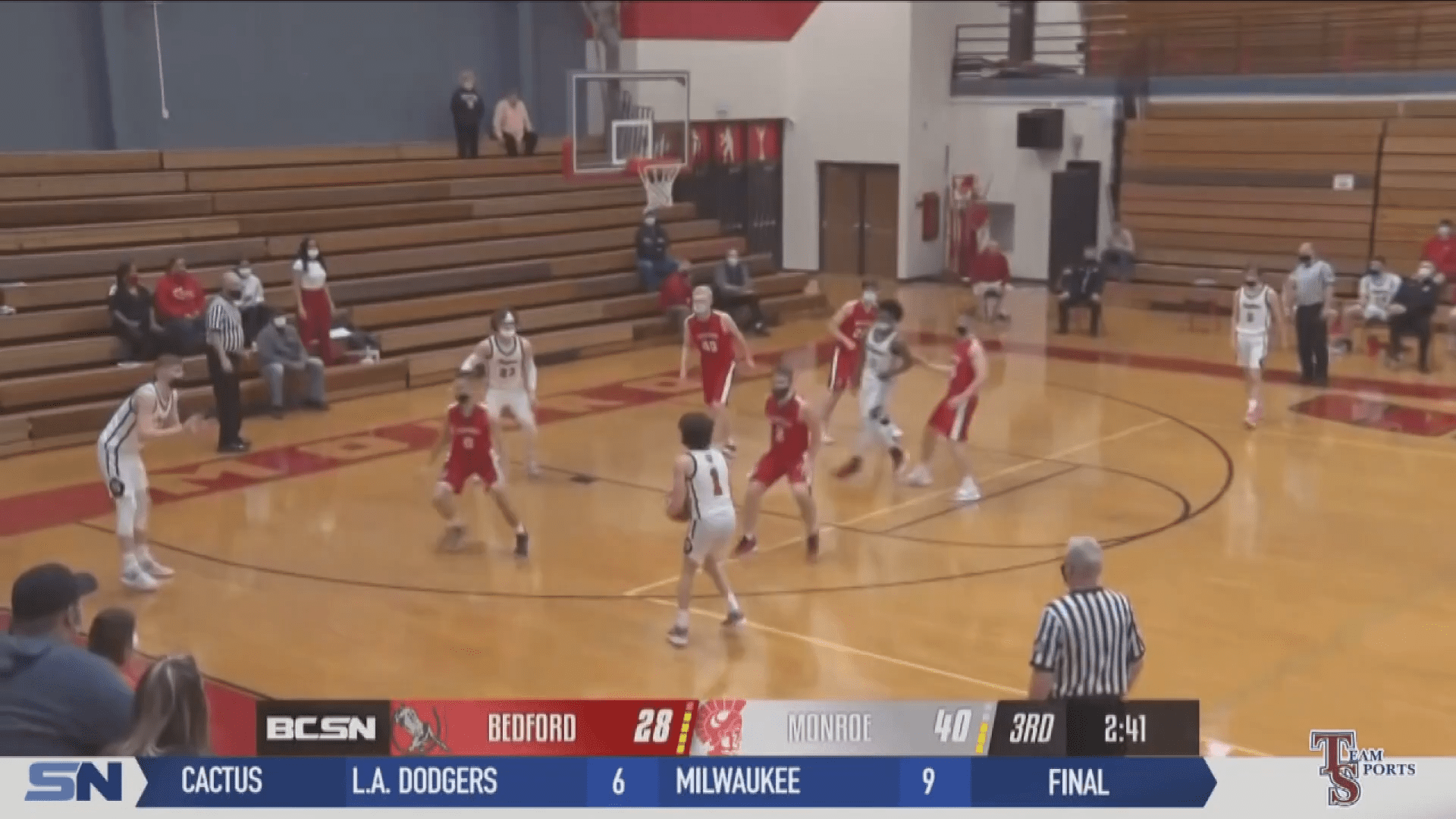 Bedford Boys Basketball Team Falls to Monroe in Post-Season Opener