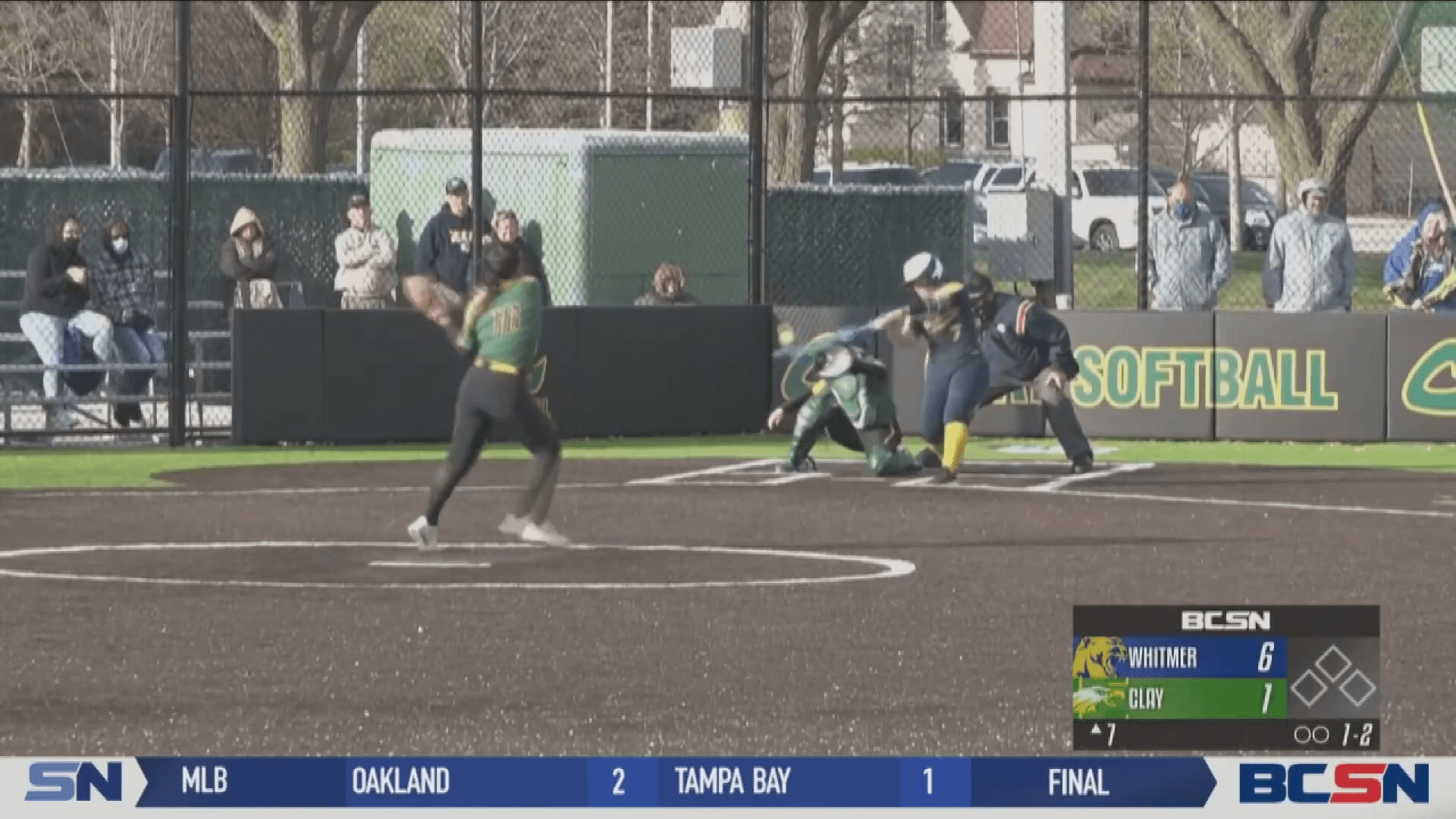 Warner's Blazing Bat Leads Whitmer over Clay