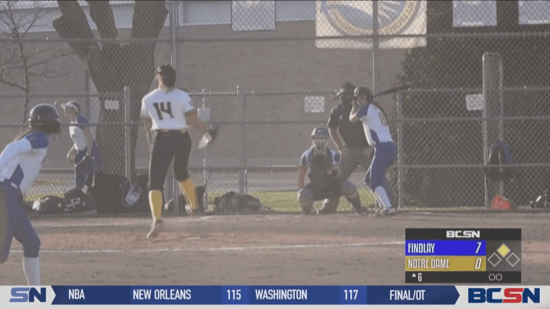 Inside-the-Park Home Run Helps Findlay Take out Notre Dame, 11-0