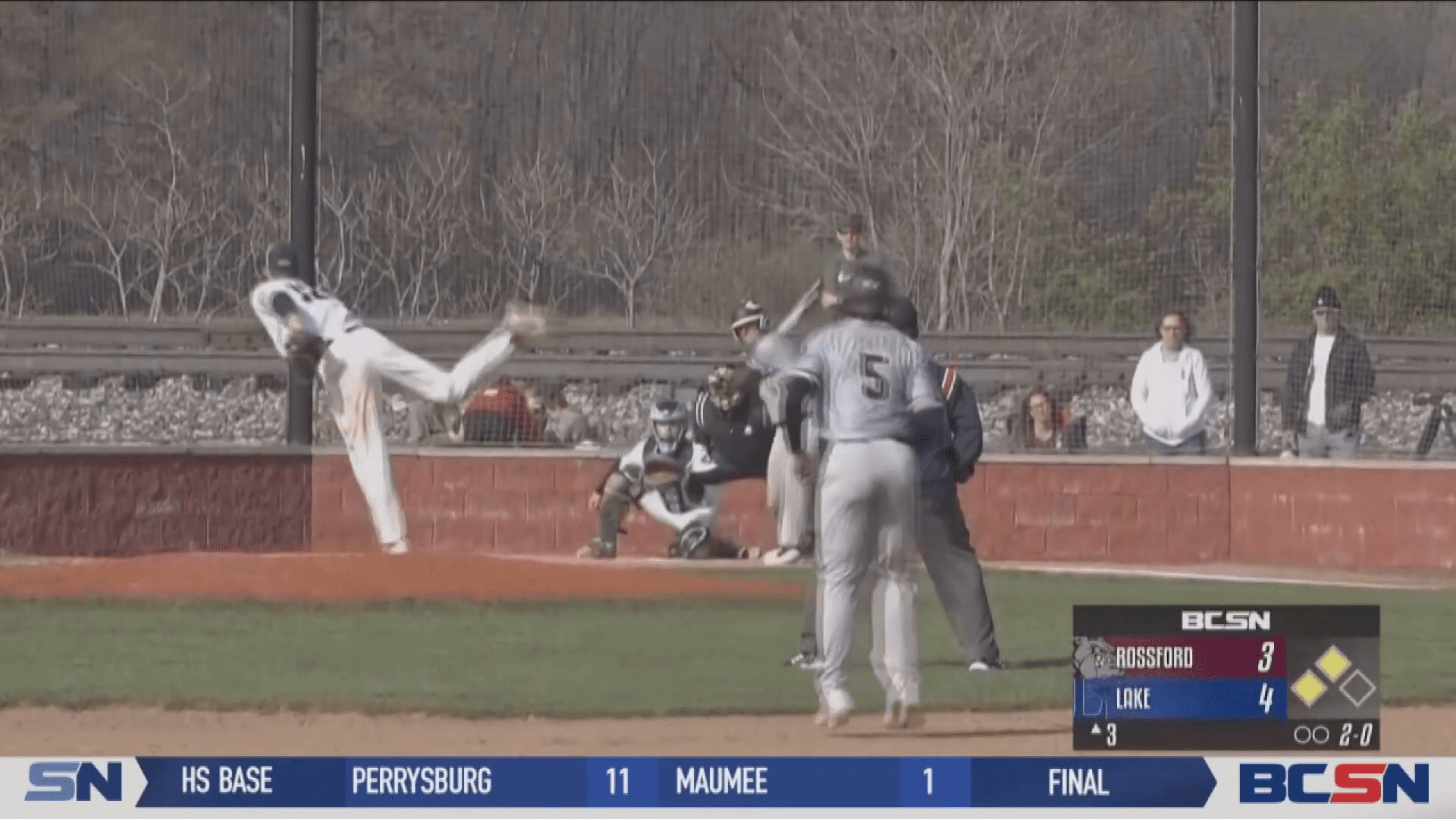 Lake Outslugs Rossford for NBC Baseball Victory