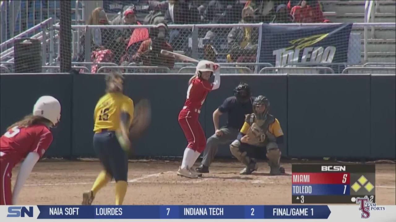 Miami Mows down Toledo 12-3, Completes Softball Sweep