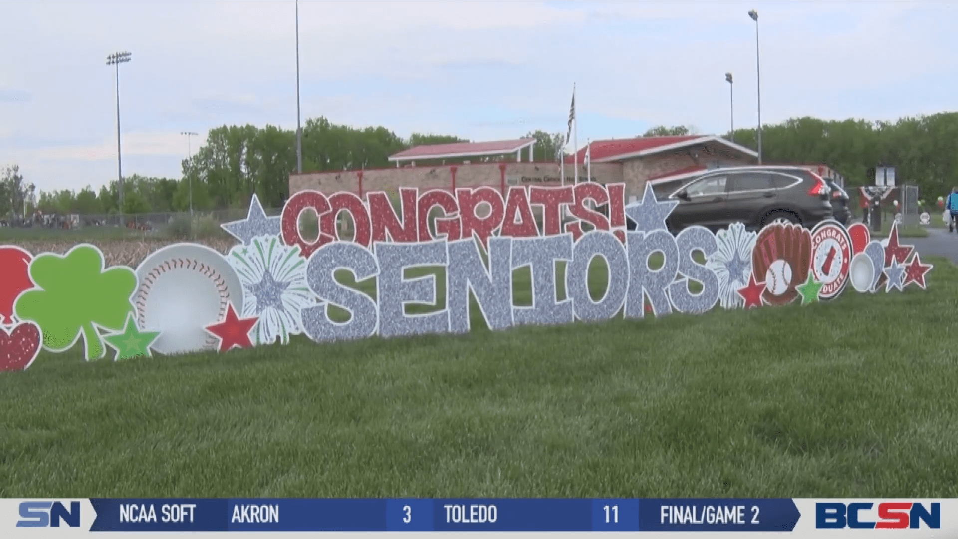 Central Catholic Baseball Seniors Play Catch with Moms and Dads