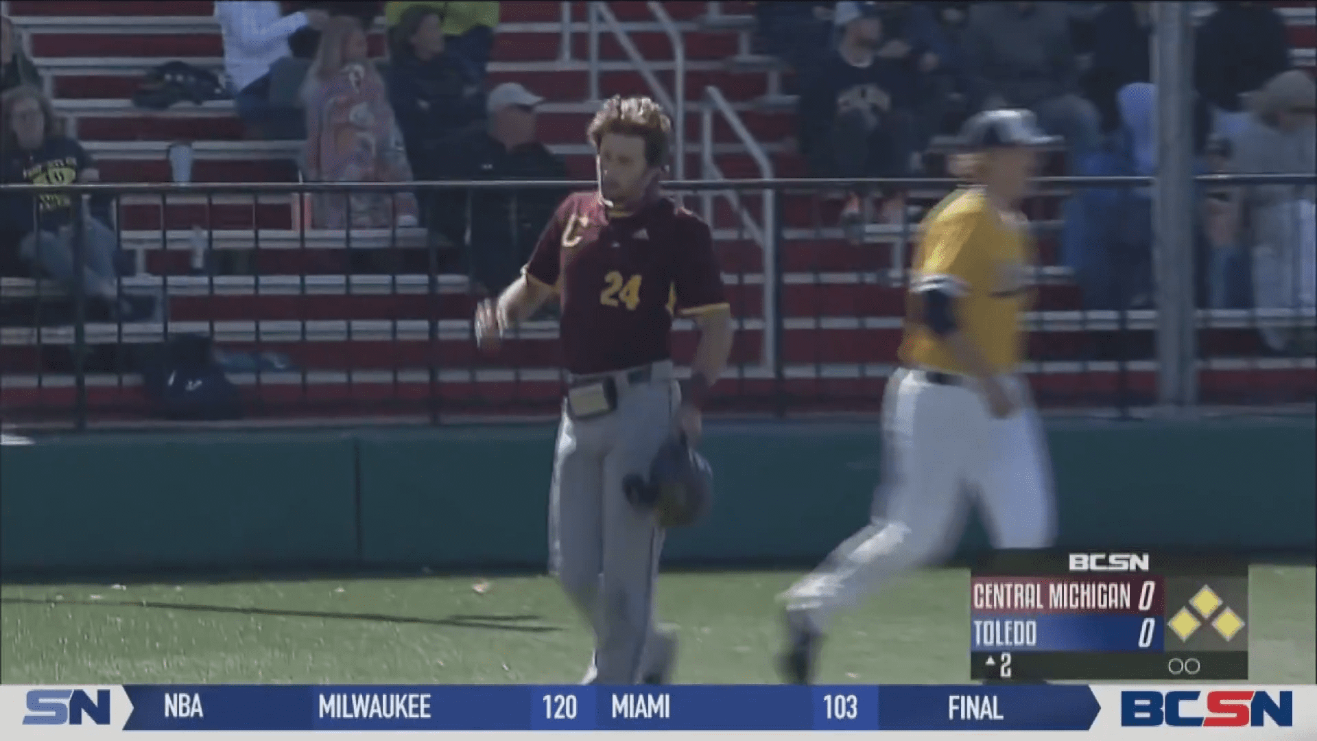 Central Michigan Takes Two from Toledo in Penultimate Doubleheader