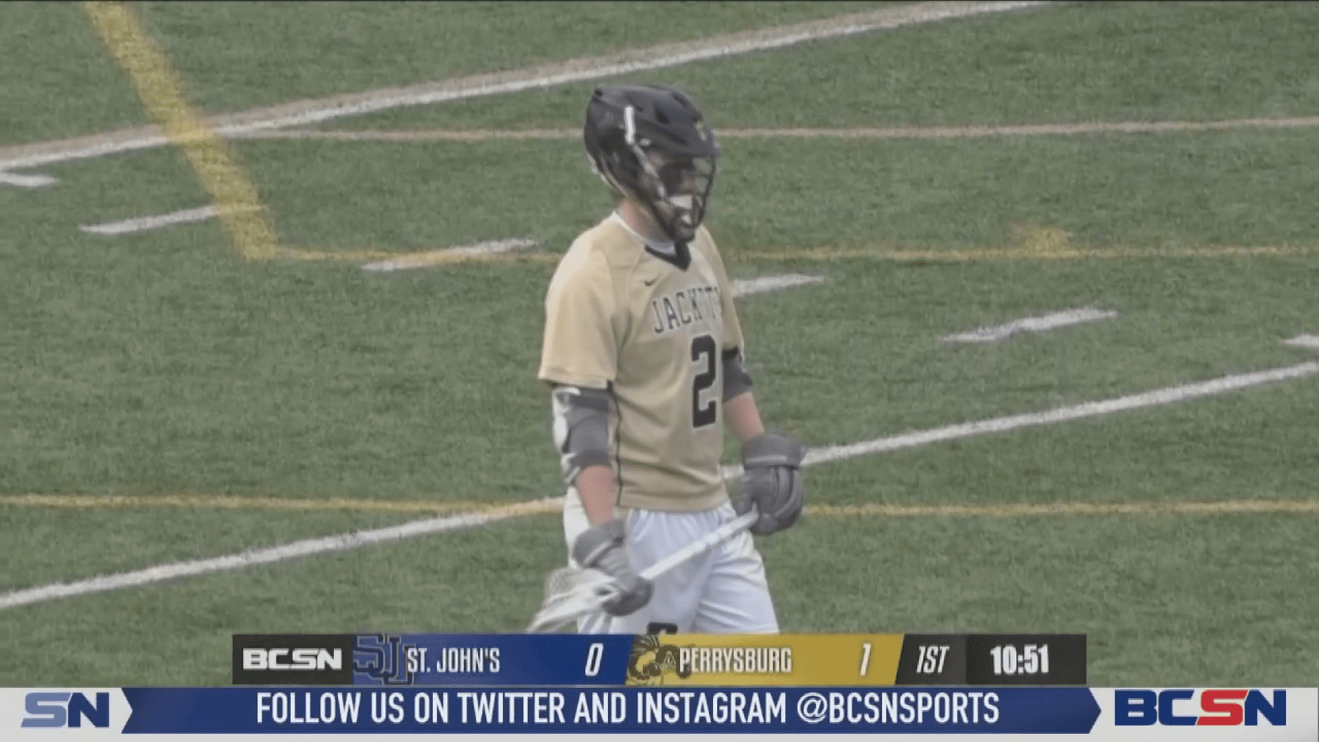Beard and Frederickson Score 4 Goals Each as Perrysburg Boys LAX Beats St. John's