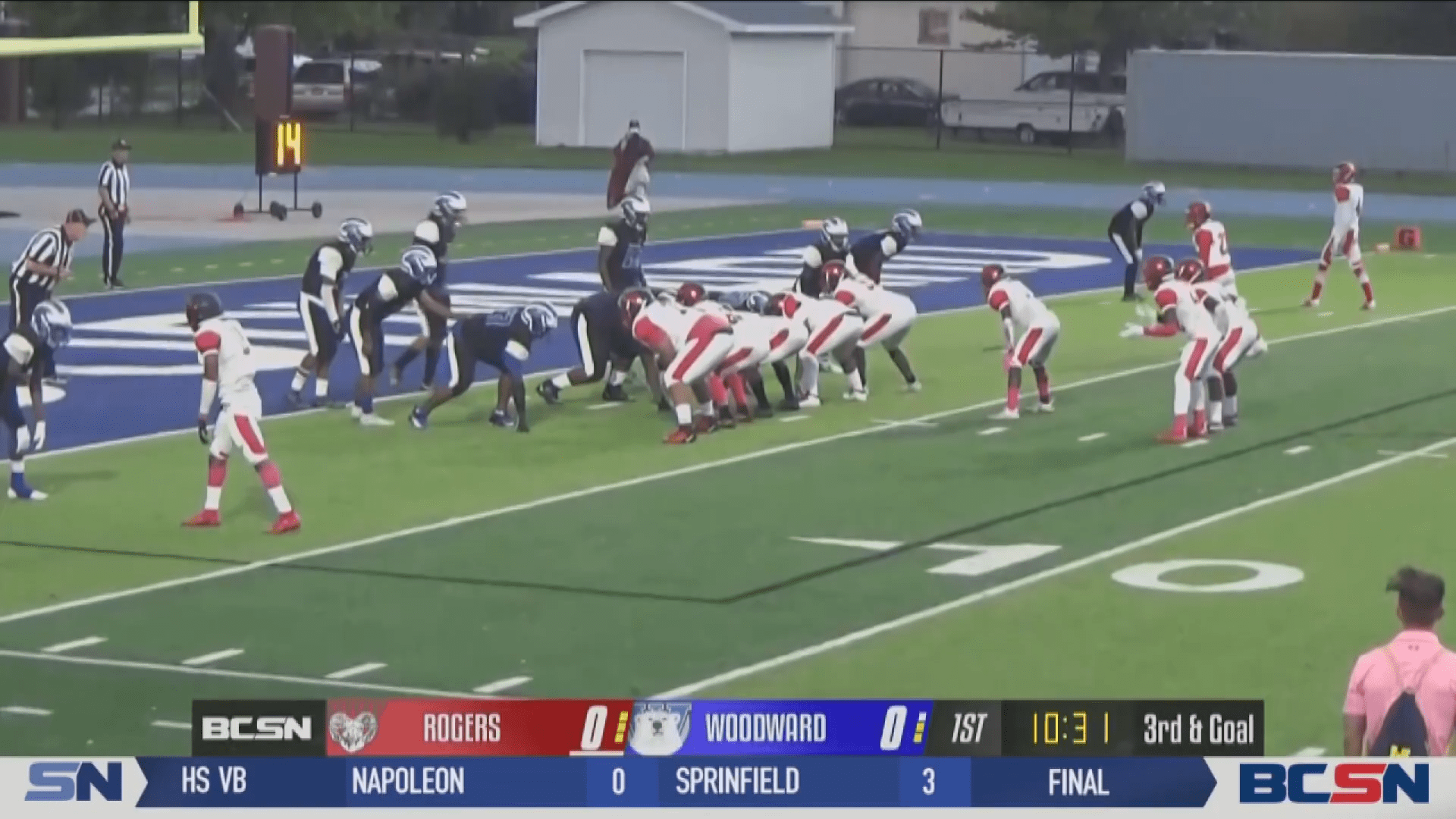 Rogers Rolls Woodward Before Bad Weather