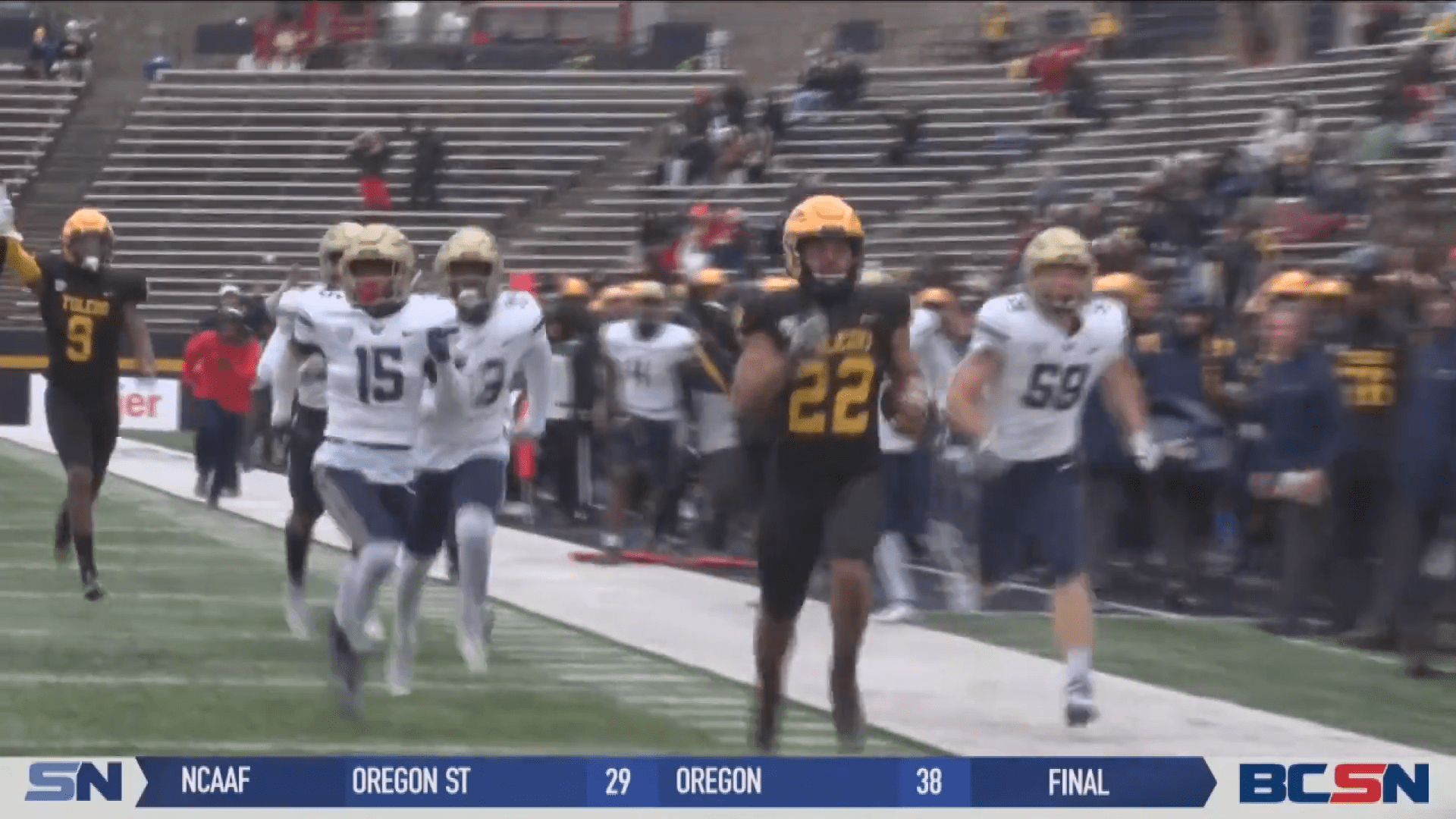 Toledo Saves the Best for Last, Blasts Akron 49-14