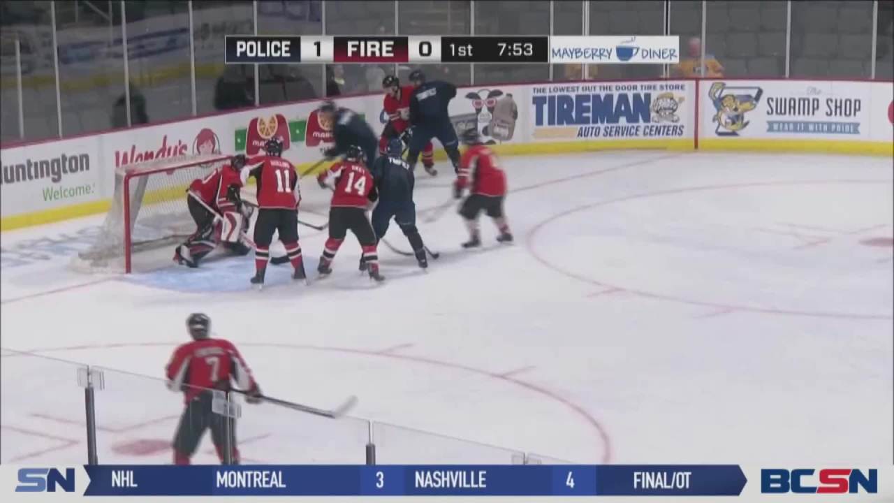 Toledo Police/Fire Battle it out on the Ice