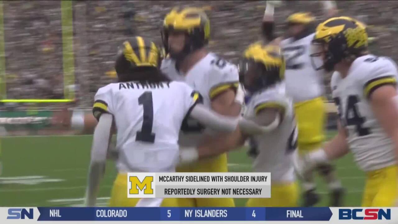 McCarthy Sidelined with Shoulder Injury