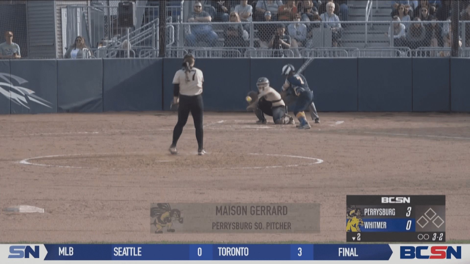 Perrysburg's Maison Gerrard Shuts Out Whitmer in Post-Season Softball