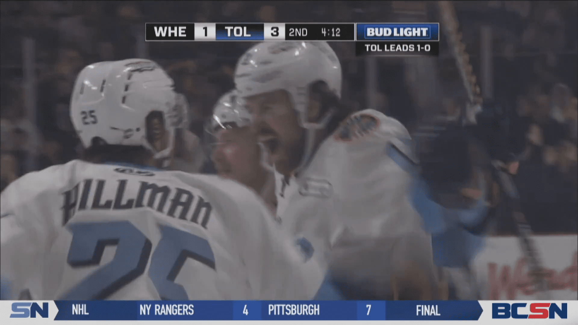 Walleye Wallop Wheeling, Take 2-0 Lead to West Virginia