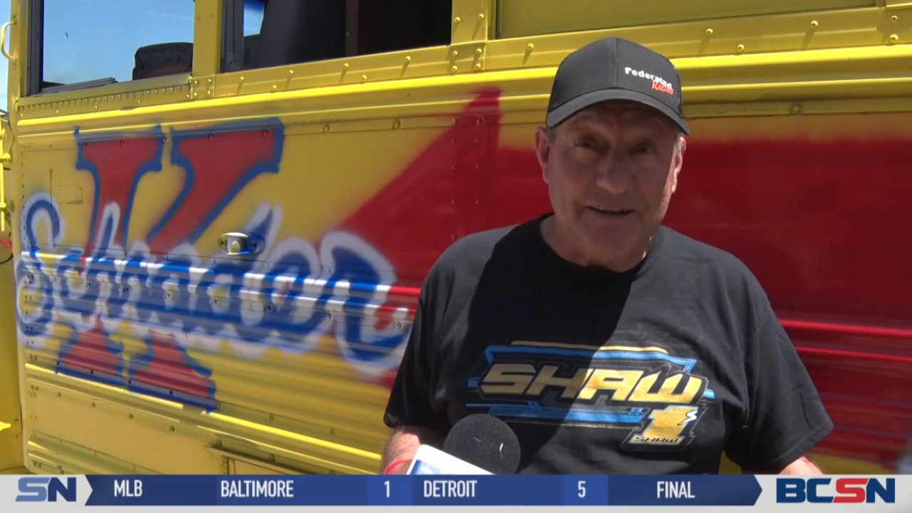 Schooling Schrader: Toledo Speedway Vets Target Star in Bus Figure 8