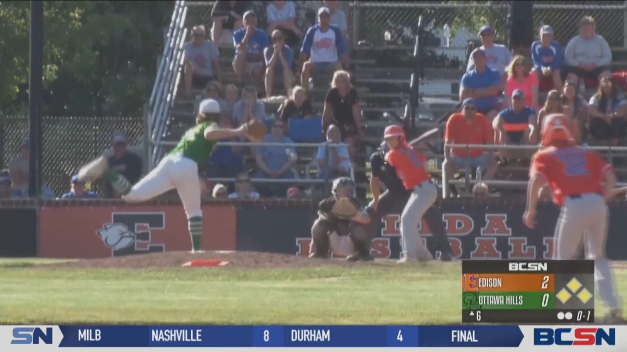 MIlan Edison Charges Past Ottawa Hills in D-III Regional Championship Baseball Game