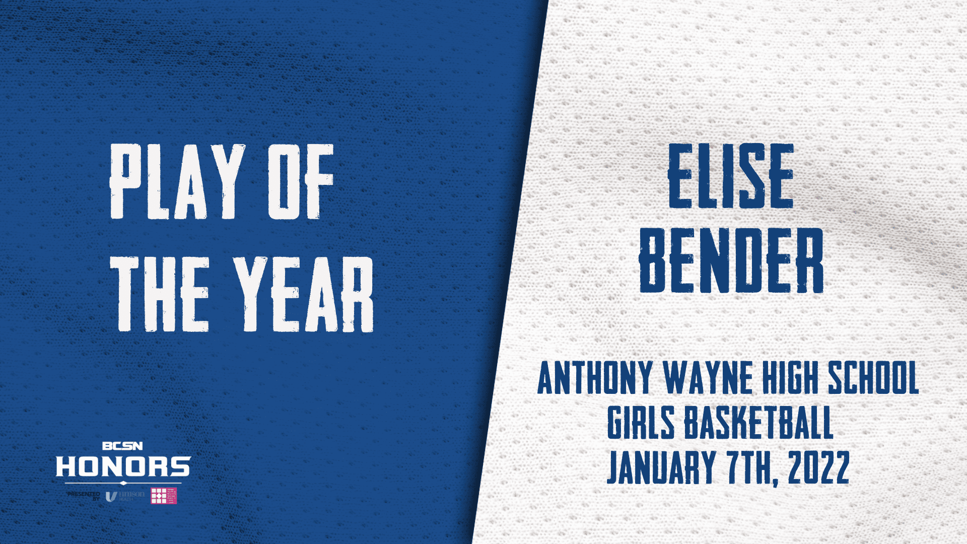 Play of the Year Elise Bender
