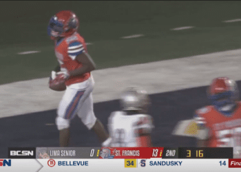 Traven Horton Carries St. Francis over Lima Senior